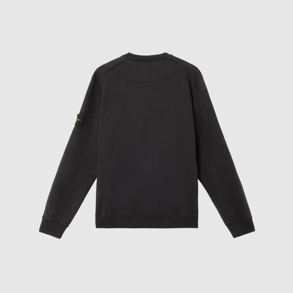 Sweatshirt Col Rond à Détails Côtelés